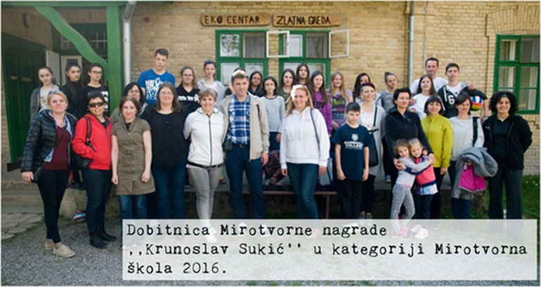 Mala goranska škola dobitnica Mirotvorne nagrade 'Krunoslav Sukić 2016.'