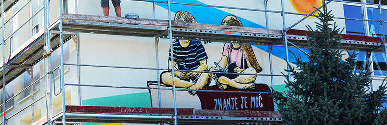 Mural 'Znanje je moć' uljepšao fasadu škole