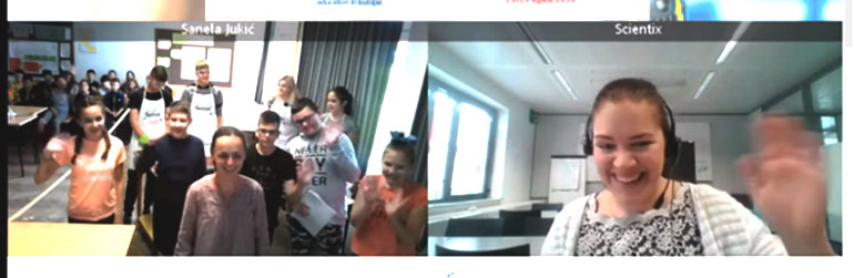 Znanstveni pokus Eugenijalaca prenošen na Scientix Youtube kanalu